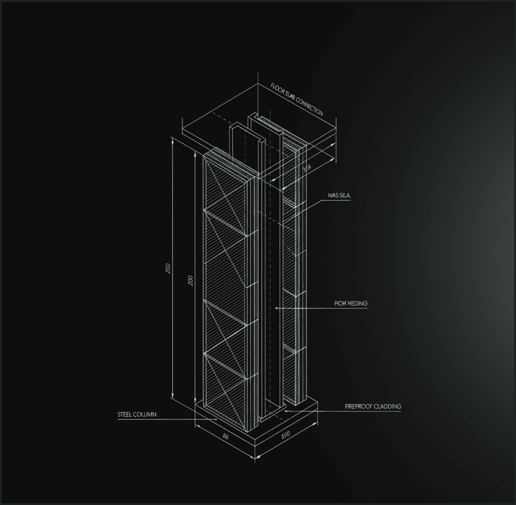 Material takeoff software for fireproofing