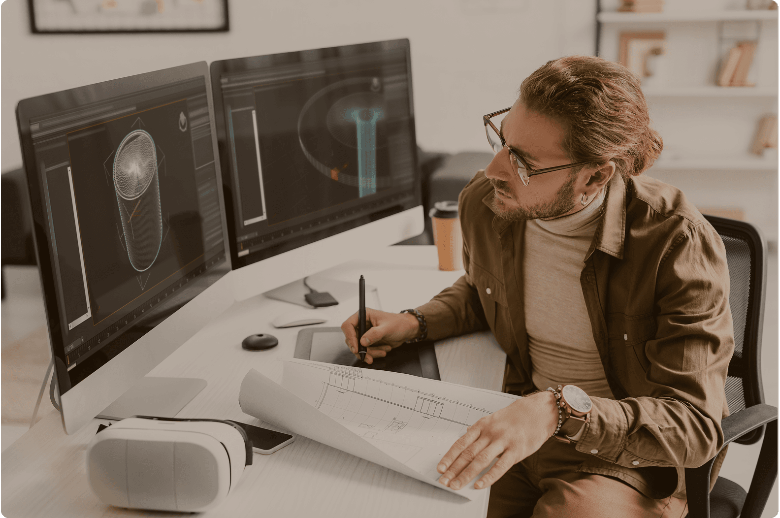 An estimator looking through an electrical estimate with The Takeoff AI
