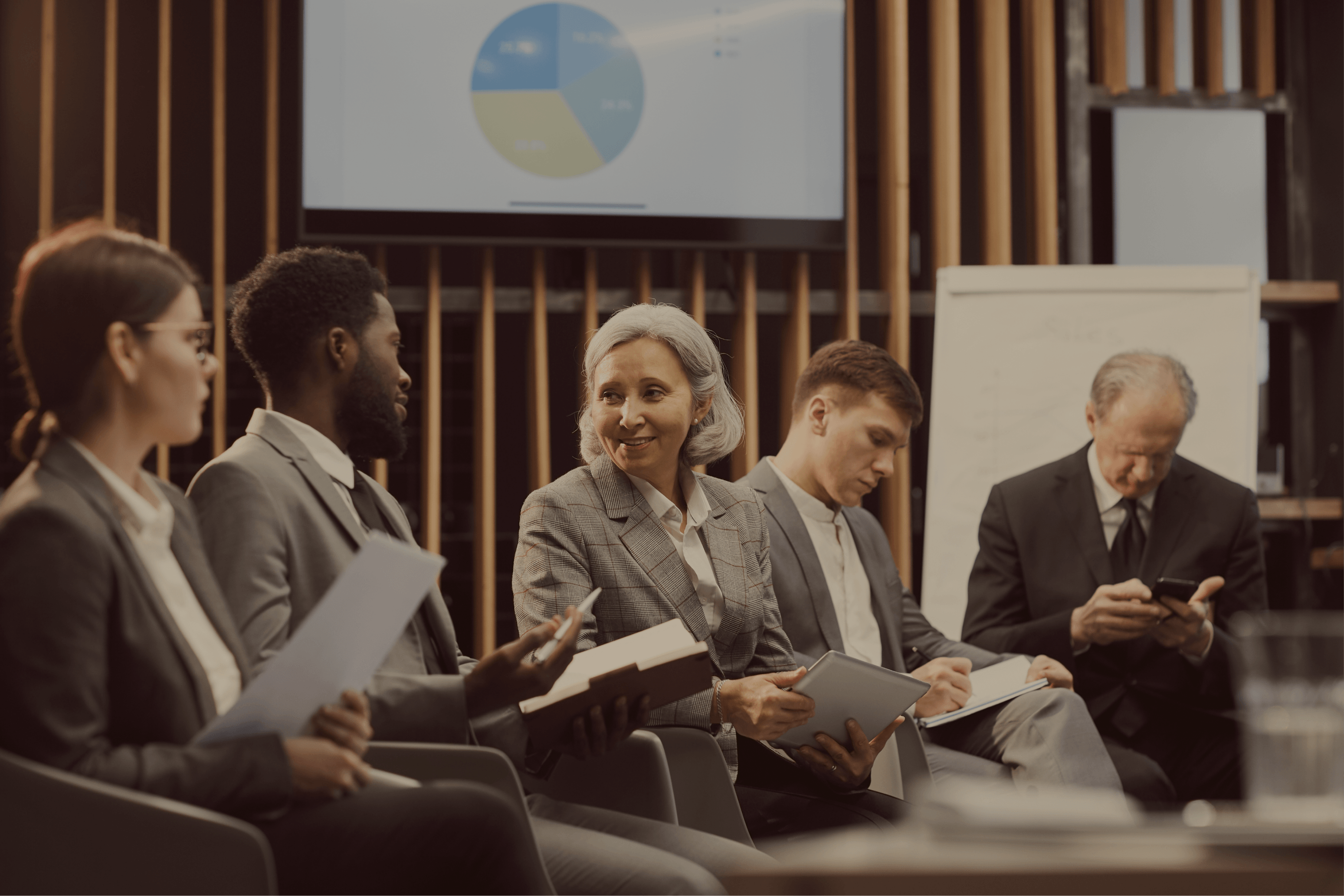 Standards committee panel at a hearing table